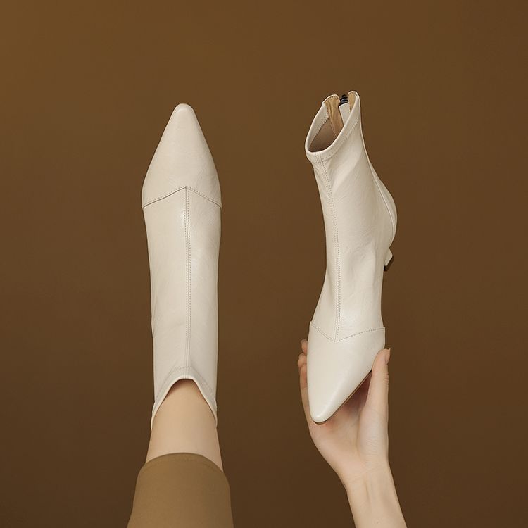 Orella Leather Ankle Heels