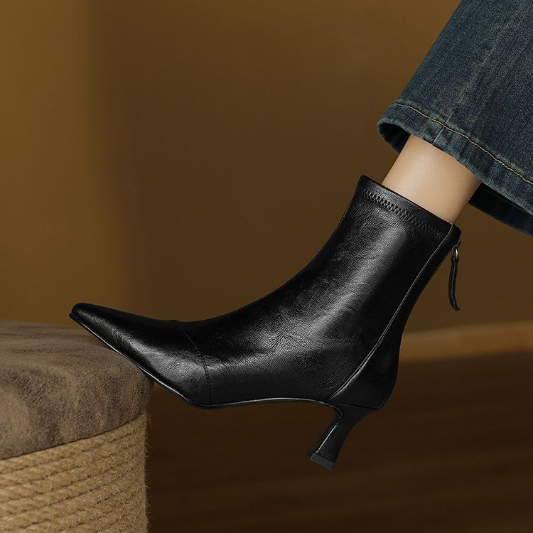 Orella Leather Ankle Heels