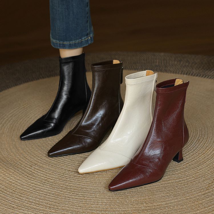 Orella Leather Ankle Heels
