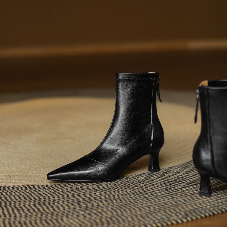 Orella Leather Ankle Heels
