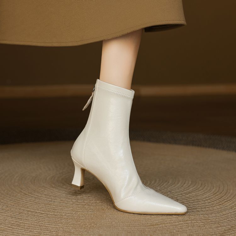 Orella Leather Ankle Heels