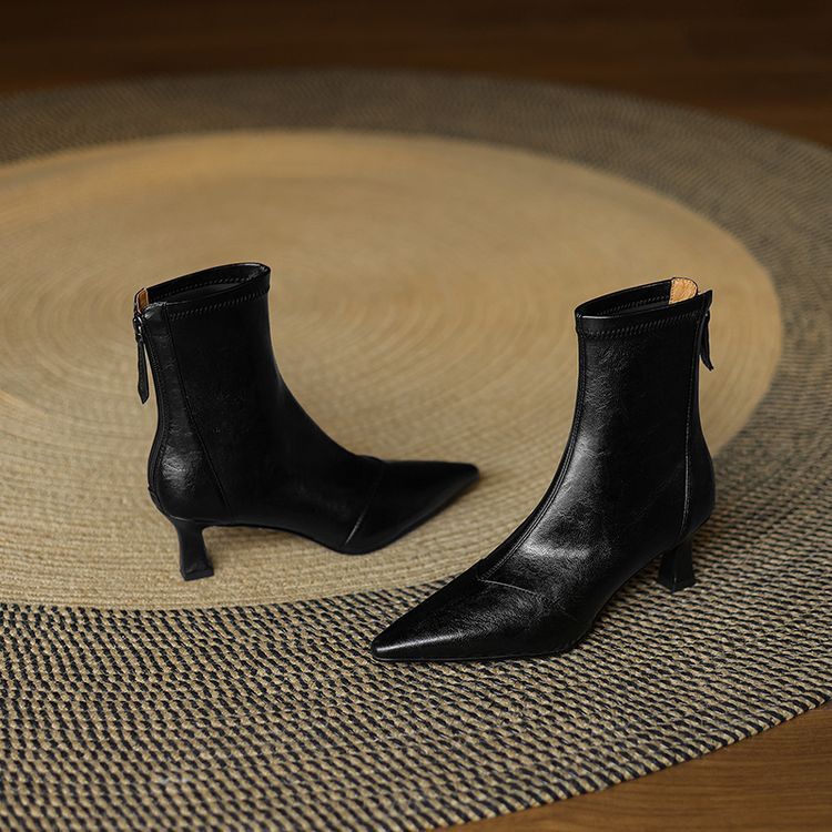 Orella Leather Ankle Heels