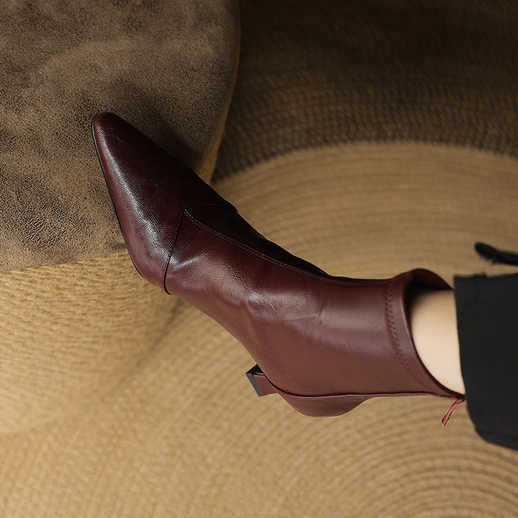 Orella Leather Ankle Heels