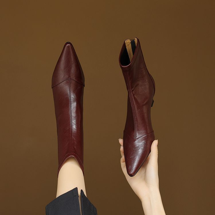 Orella Leather Ankle Heels
