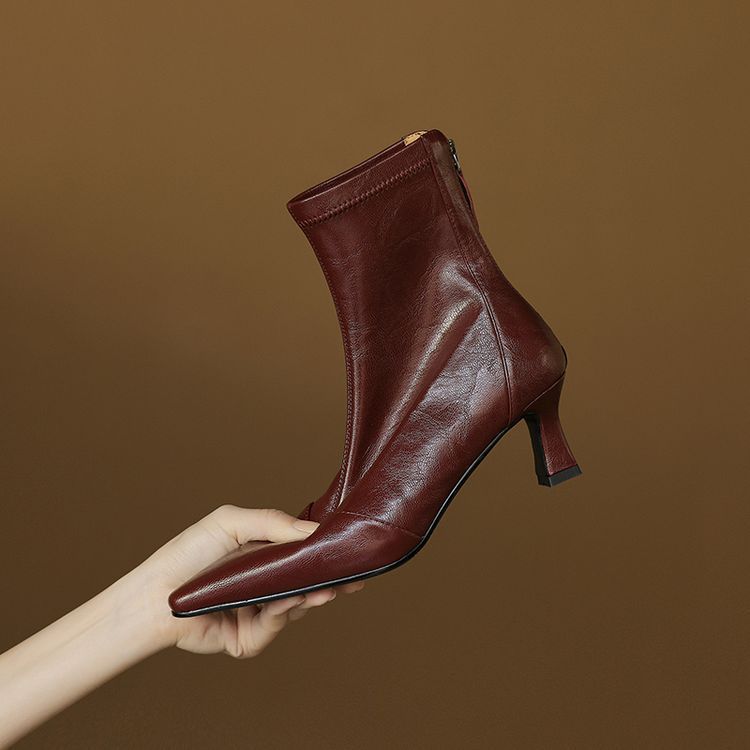 Orella Leather Ankle Heels