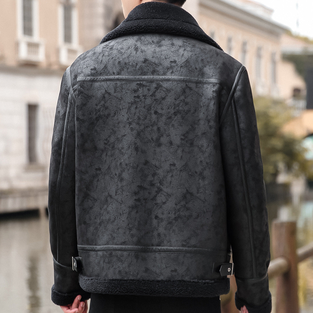 Fermo Shearling Lined Leather Jacket