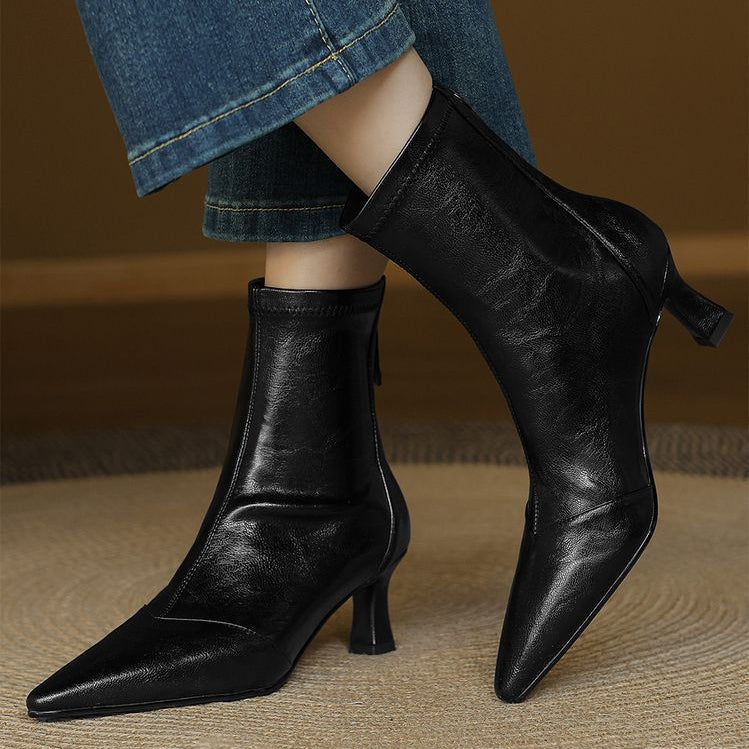 Orella Leather Ankle Heels