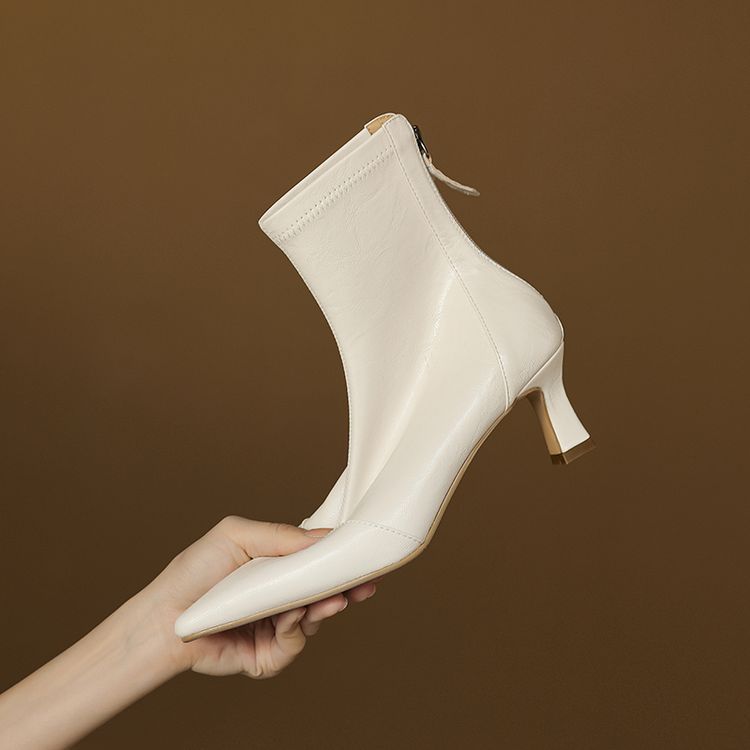 Orella Leather Ankle Heels