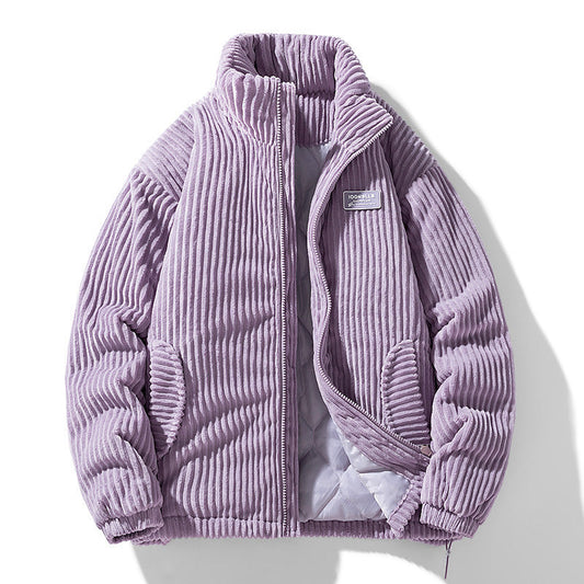 Ribbed Corduroy Puffer Jacket