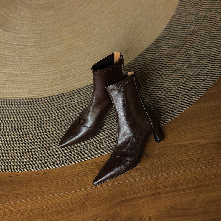 Orella Leather Ankle Heels