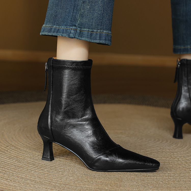 Orella Leather Ankle Heels