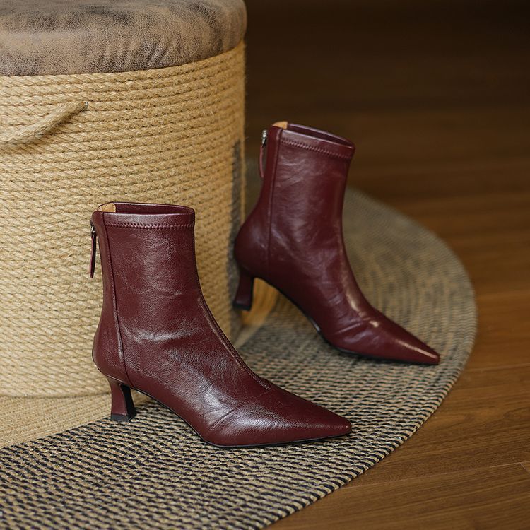 Orella Leather Ankle Heels