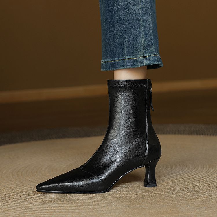 Orella Leather Ankle Heels