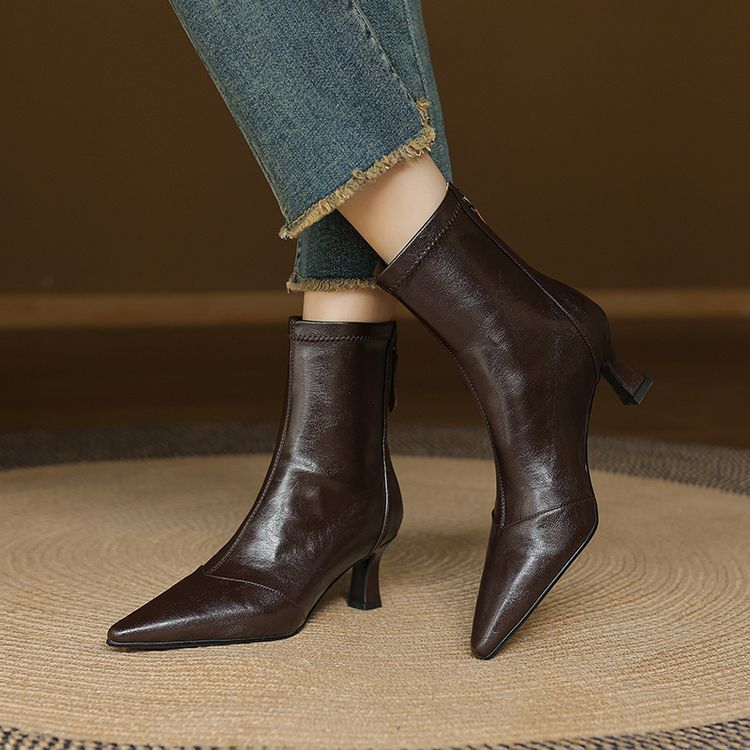 Orella Leather Ankle Heels