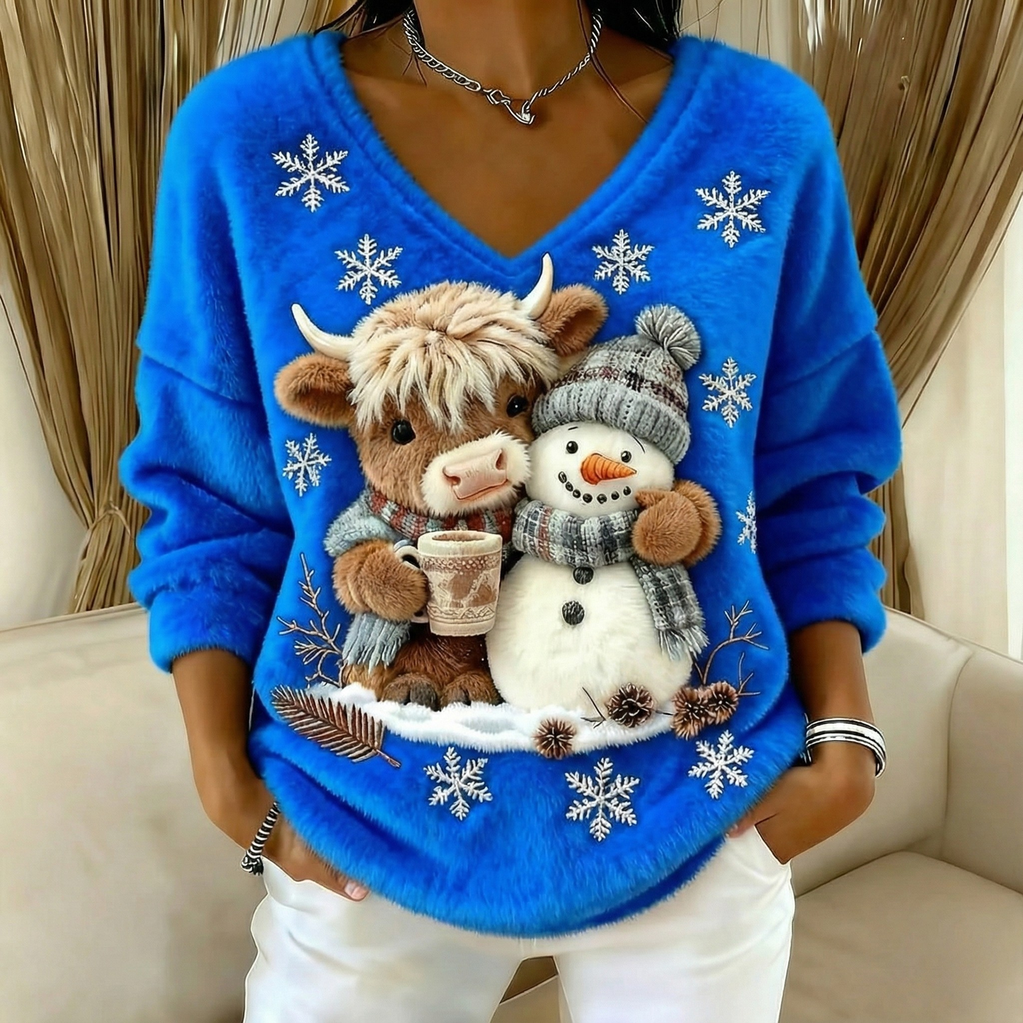 Christmas Fuzzy Friends Sweater