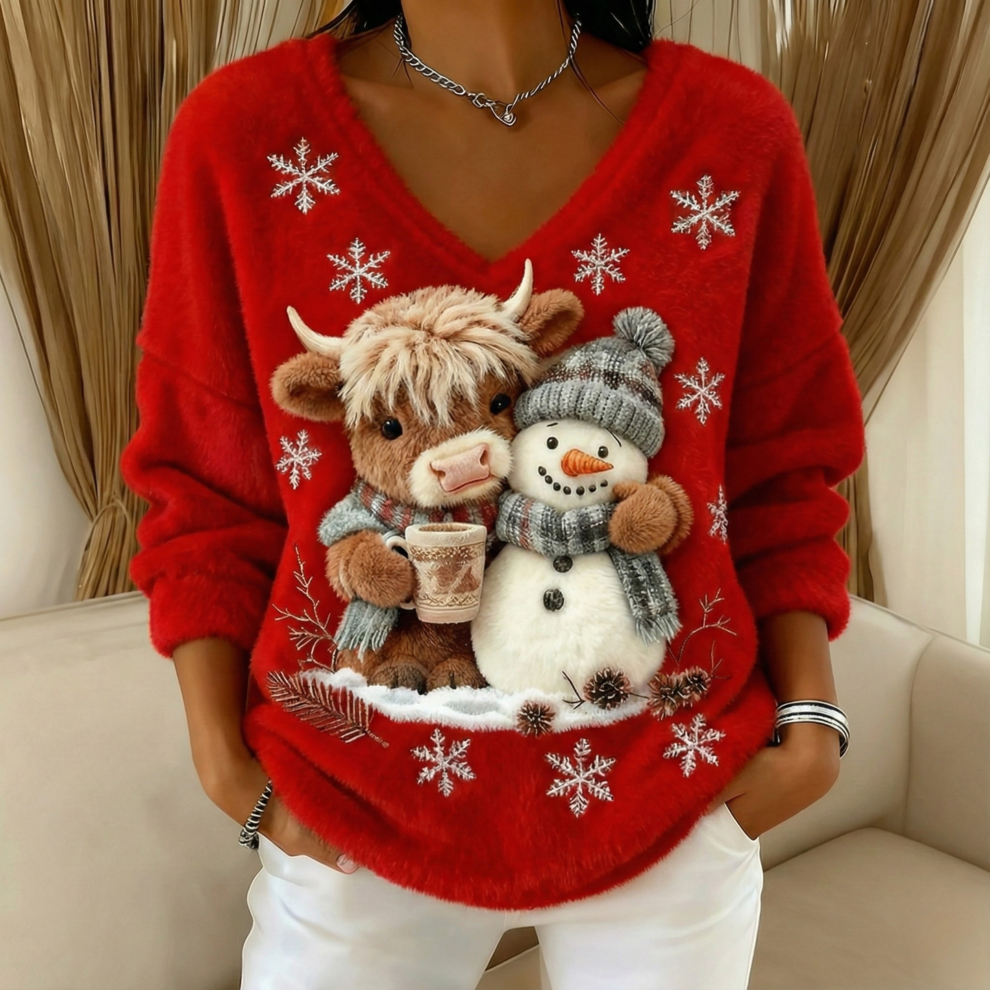 Christmas Fuzzy Friends Sweater