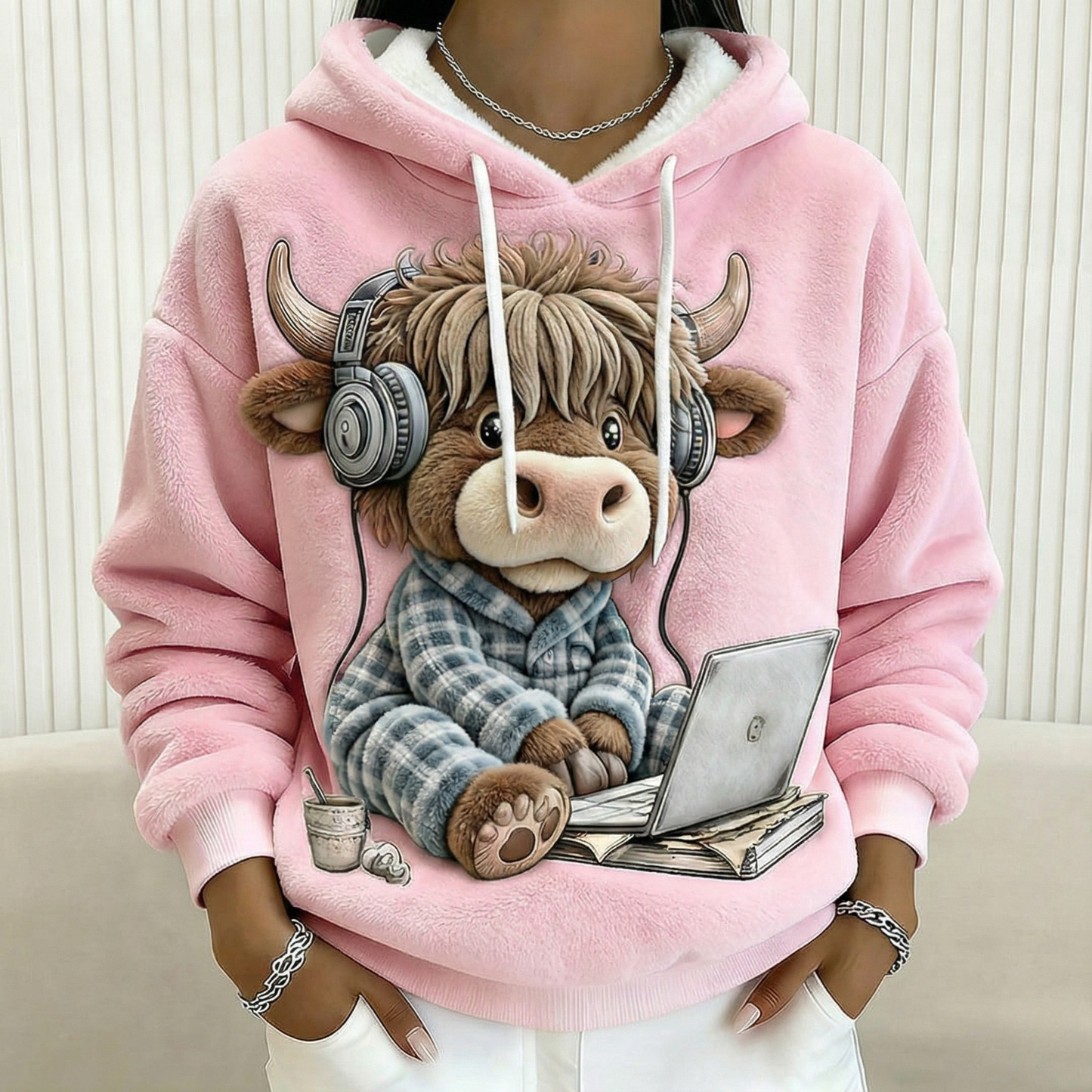 Cozy Highland Cow Hoodie