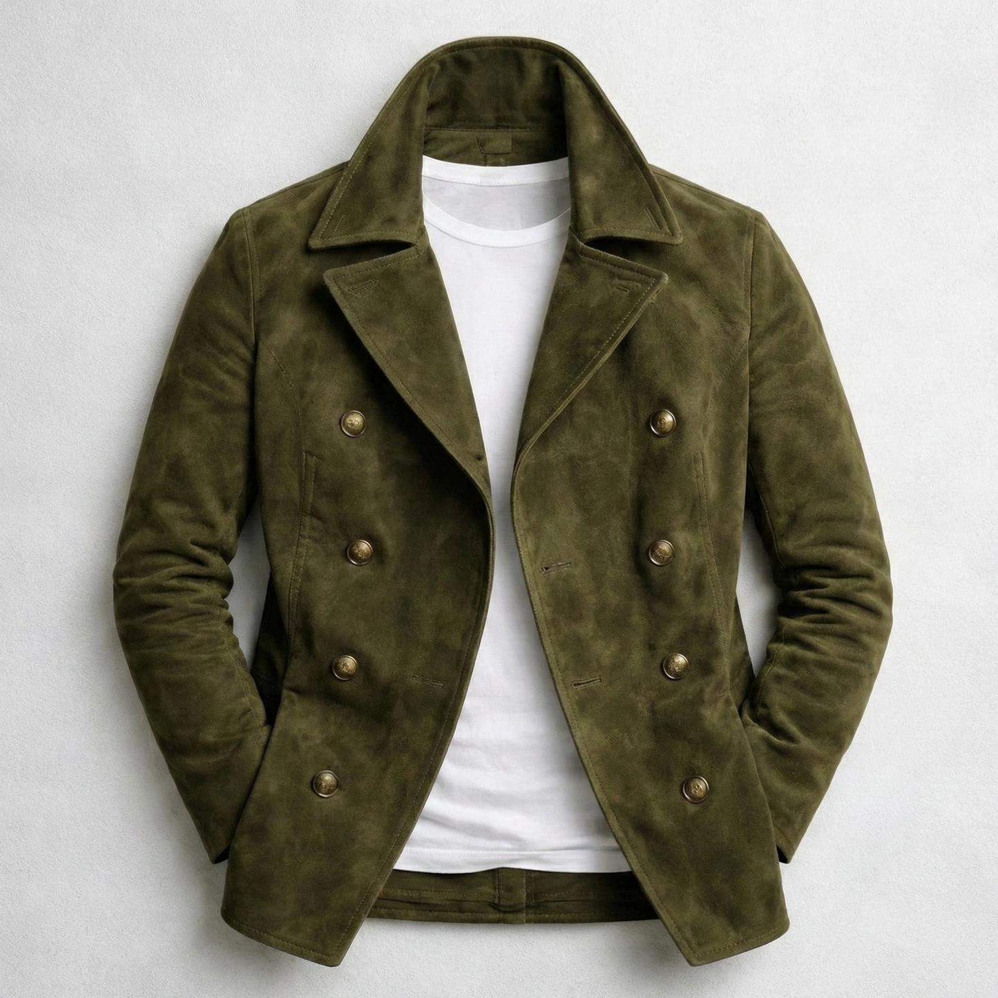Benson Suede Pea Coat