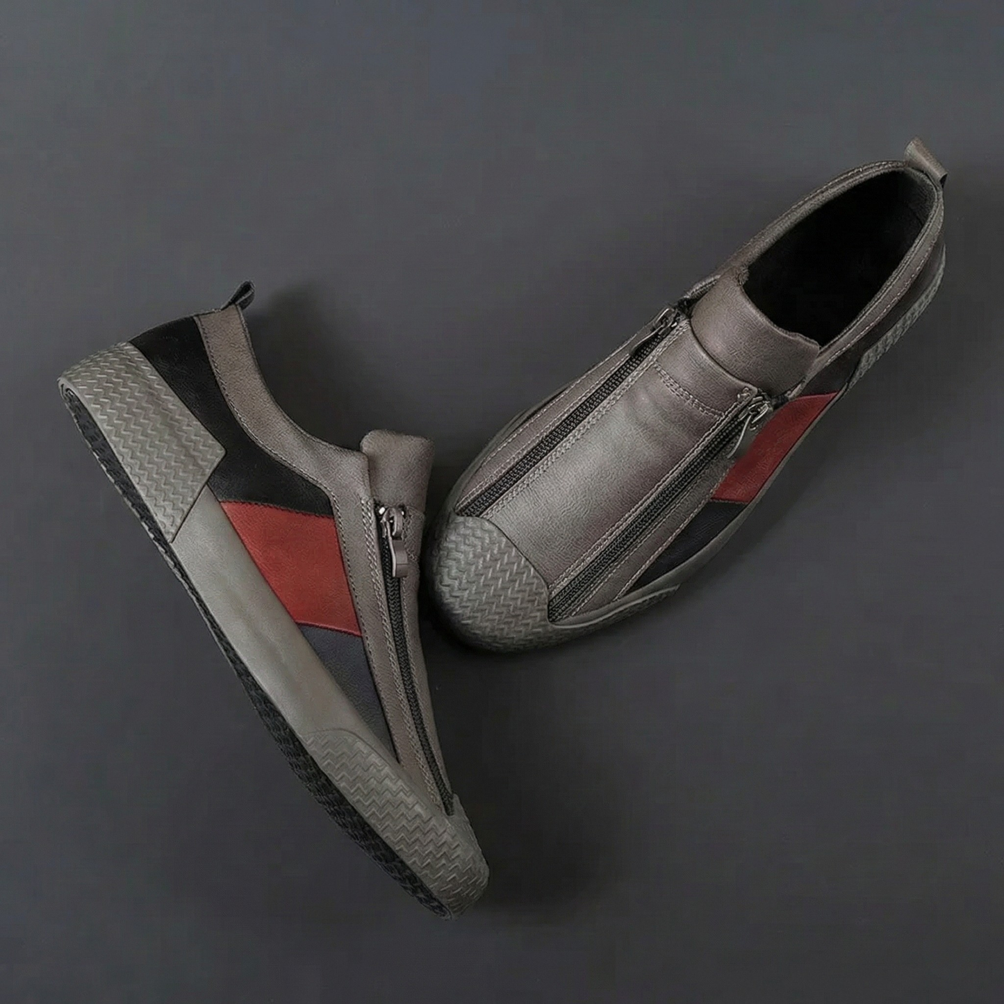 Navarro Leather Zip Sneakers
