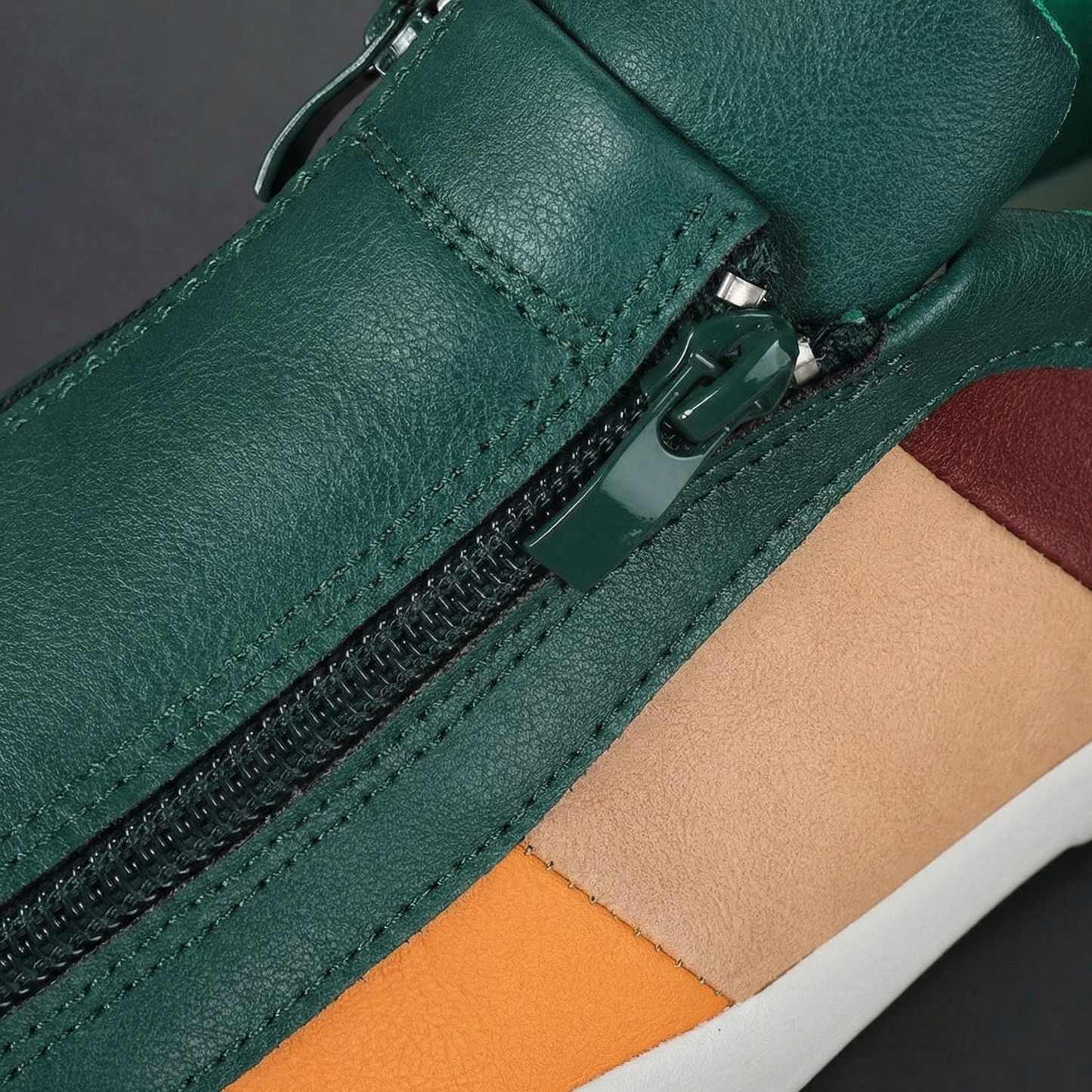 Navarro Leather Zip Sneakers