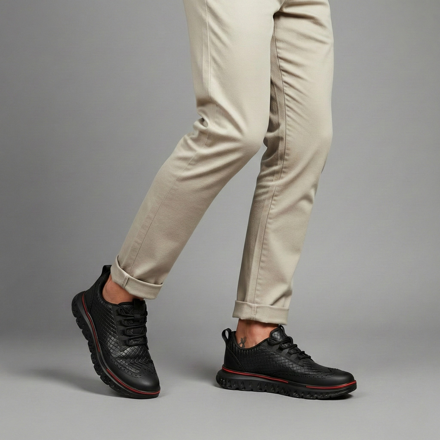 Grant Woven Leather Sneakers