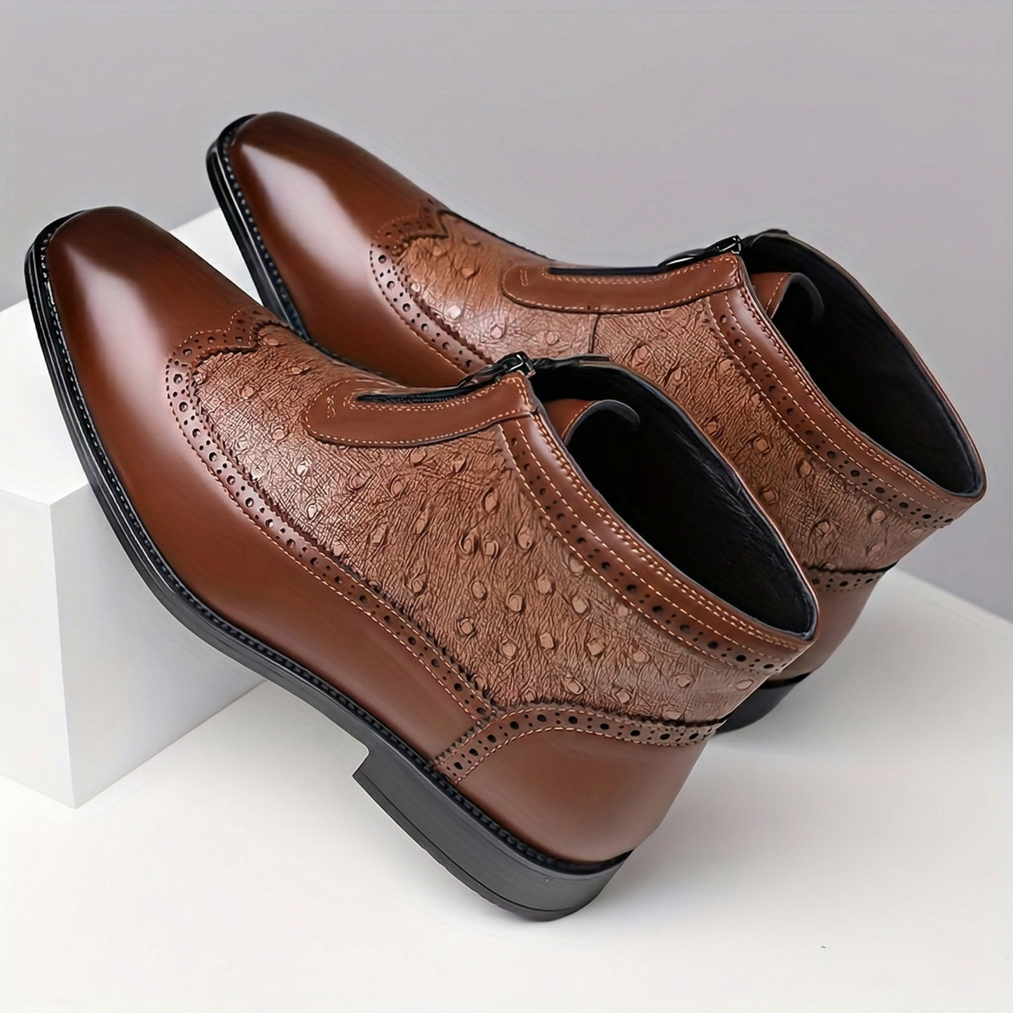Fairmont Textured Leather Boots