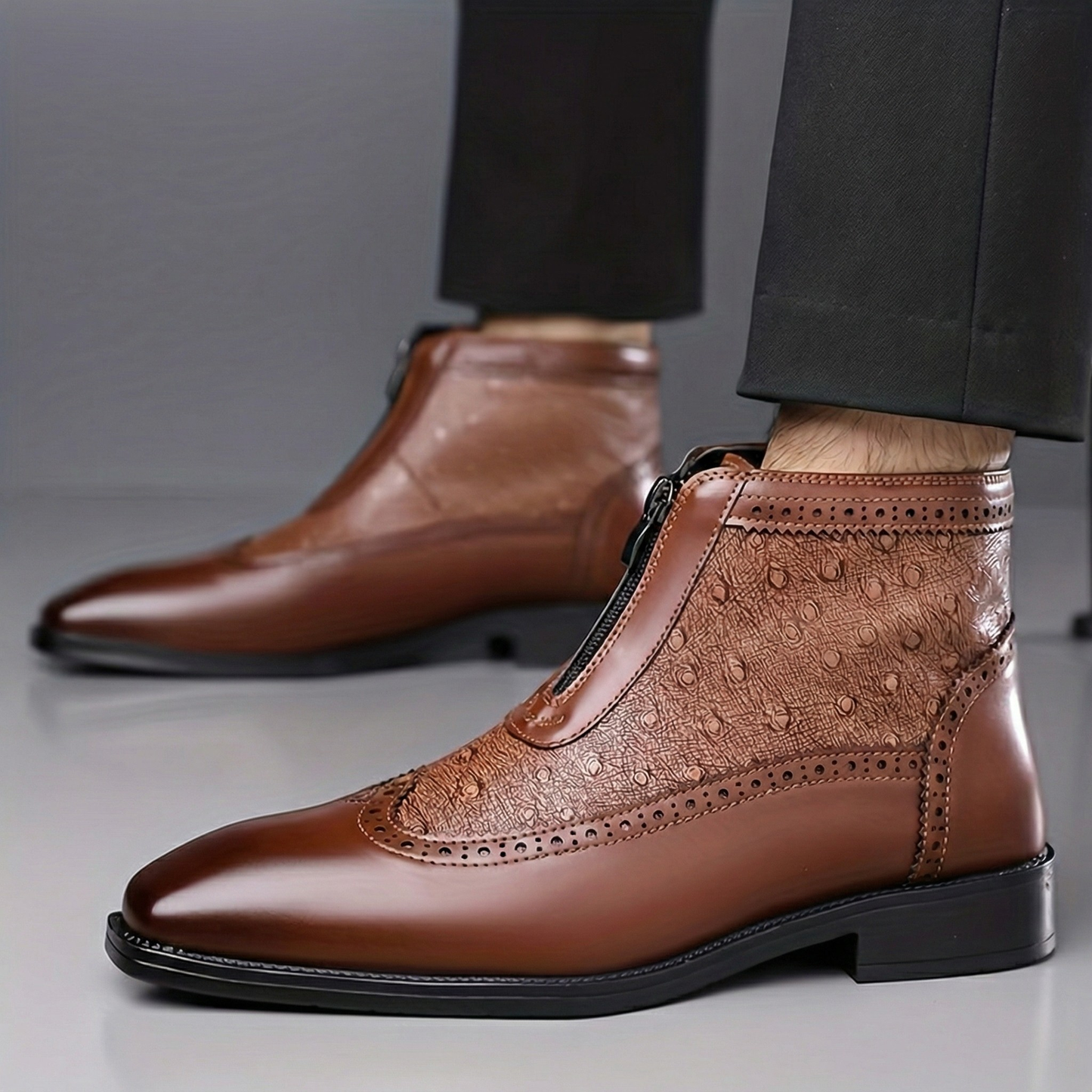 Fairmont Textured Leather Boots
