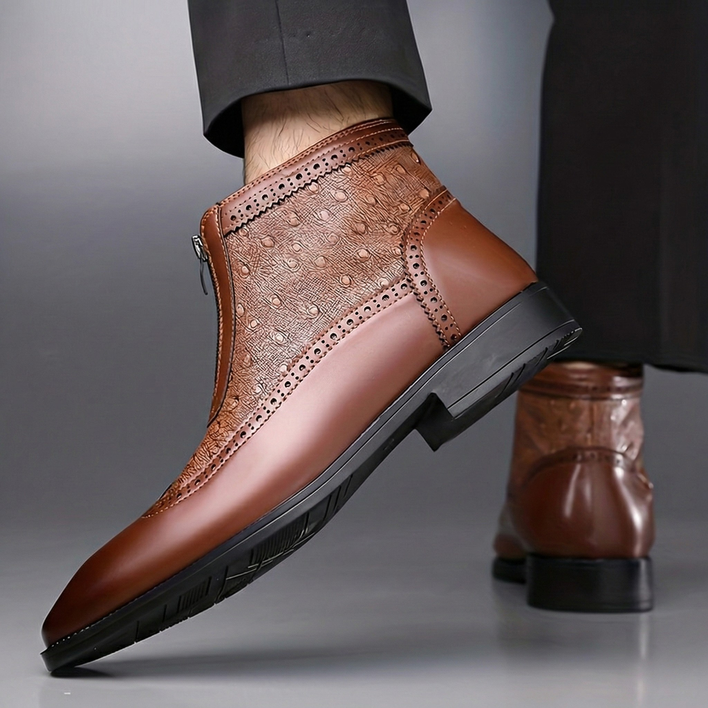 Fairmont Textured Leather Boots