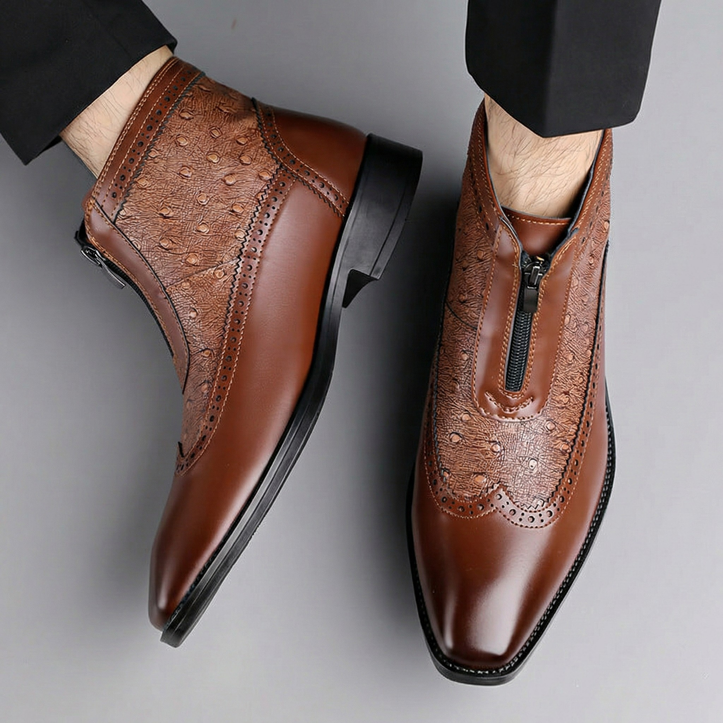 Fairmont Textured Leather Boots
