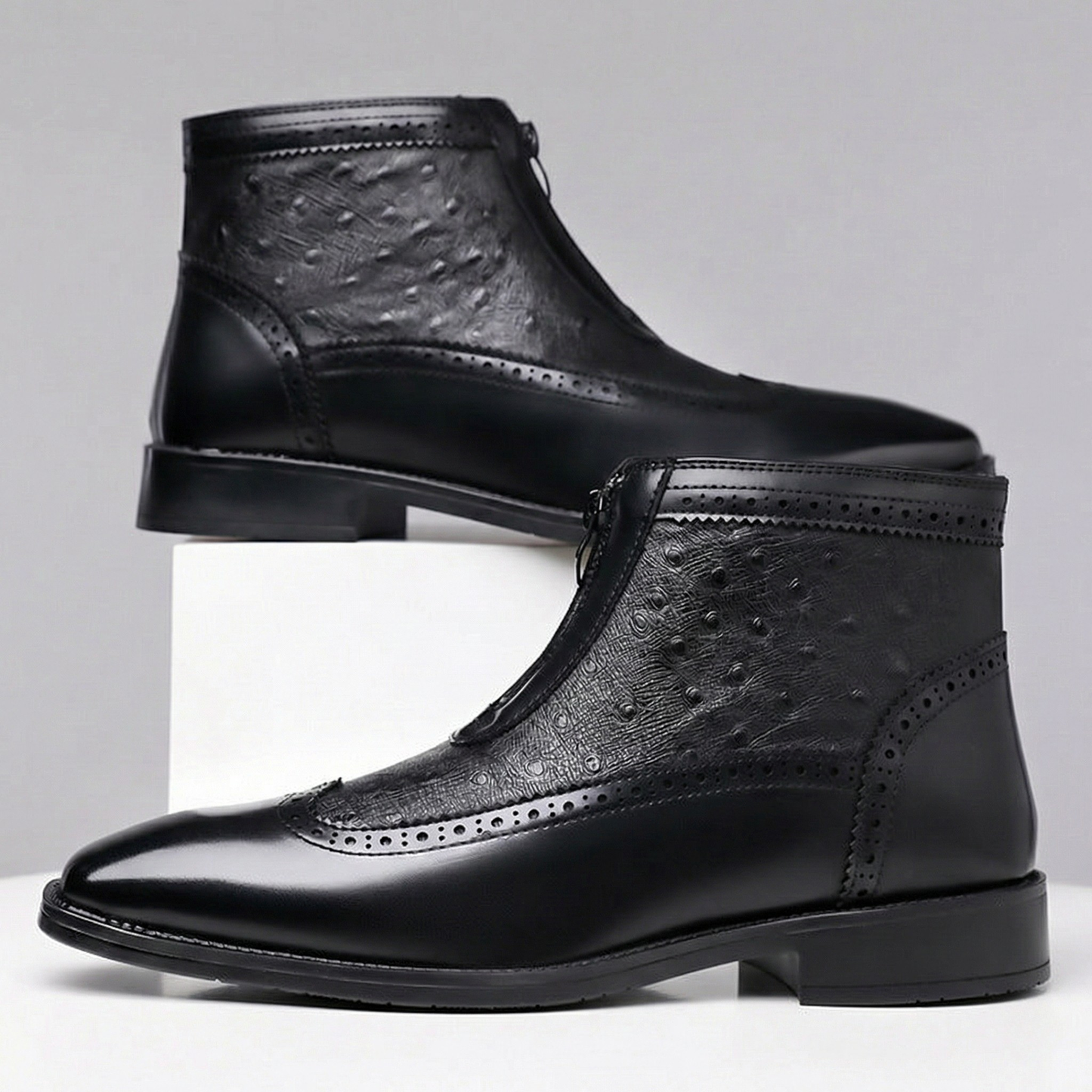 Fairmont Textured Leather Boots