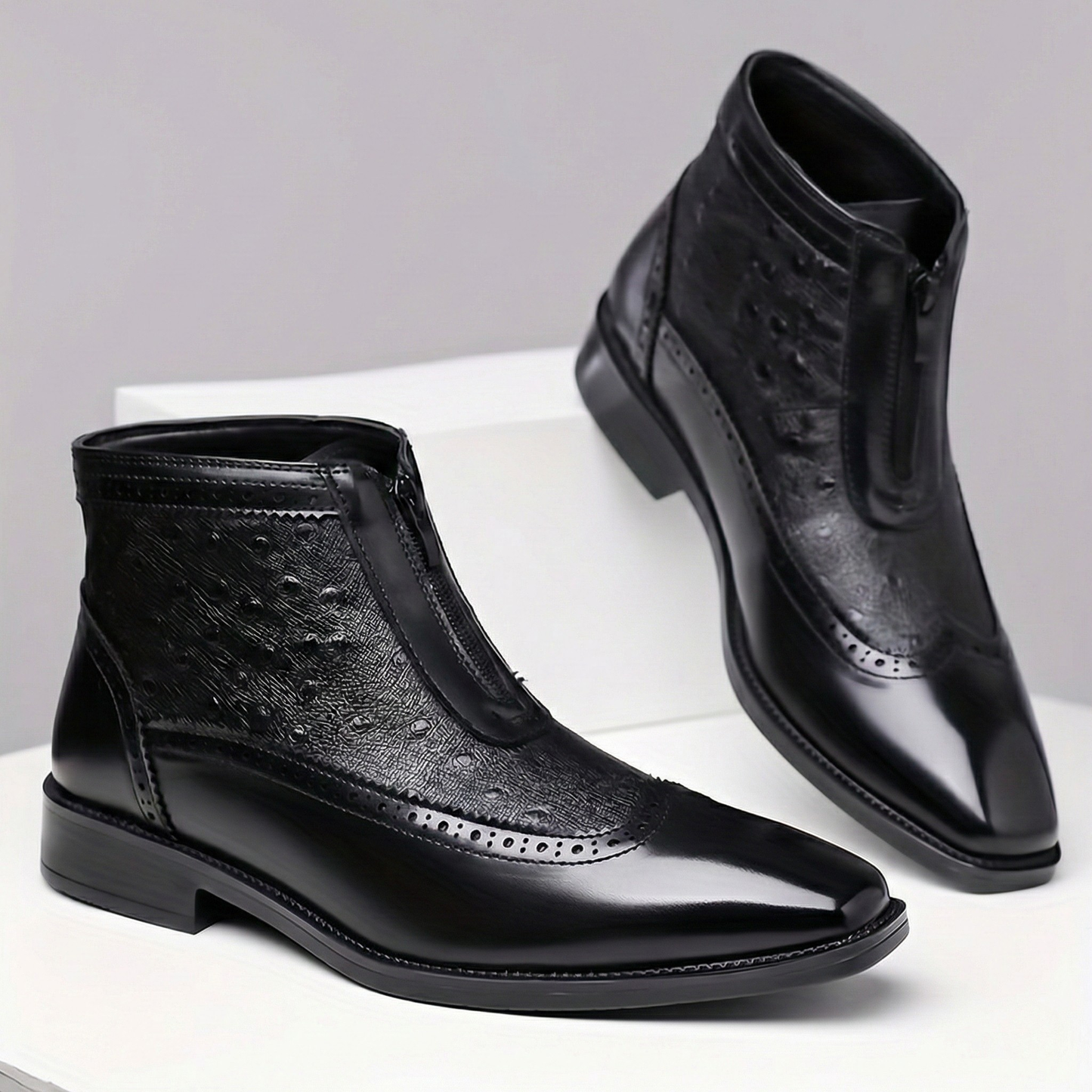 Fairmont Textured Leather Boots