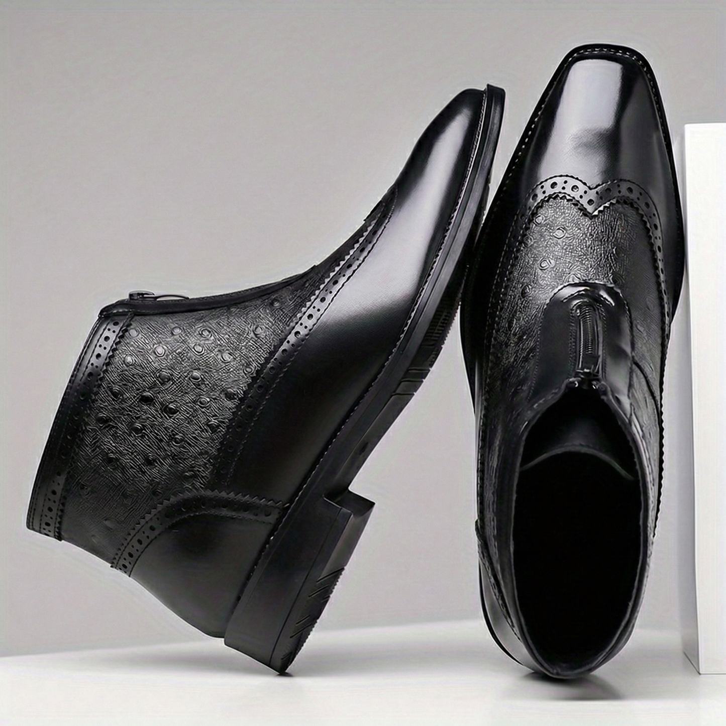 Fairmont Textured Leather Boots