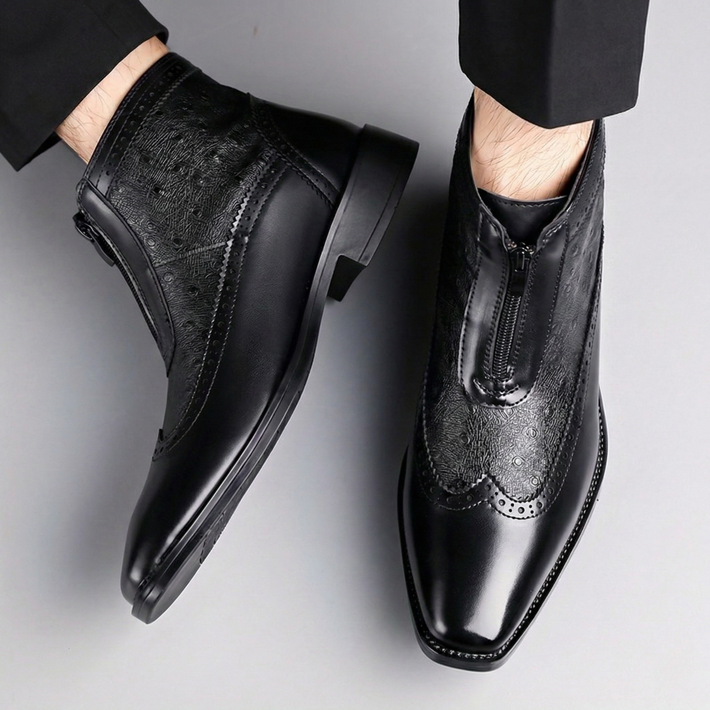 Fairmont Textured Leather Boots