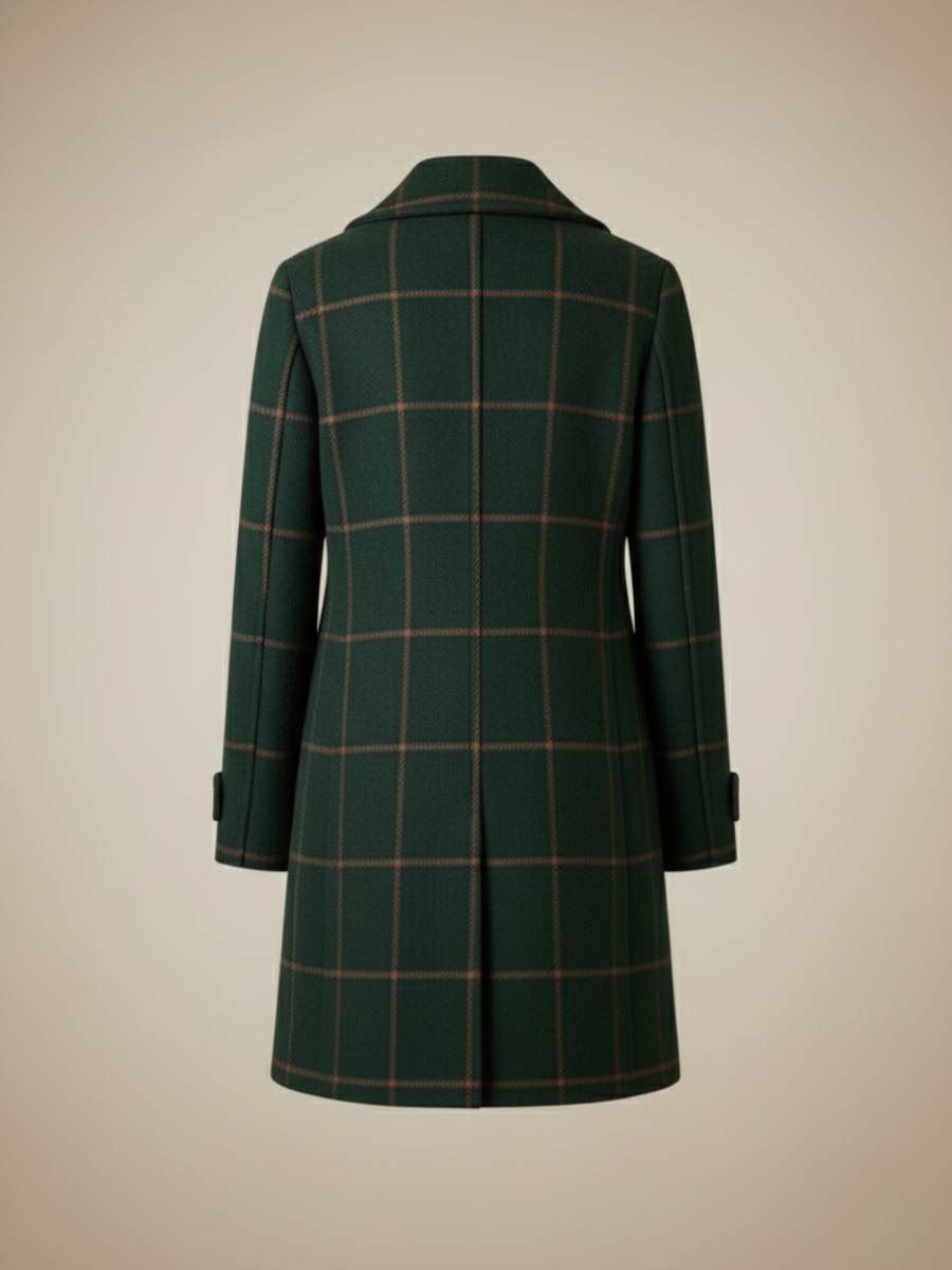 Classic Checkered Wool Coat