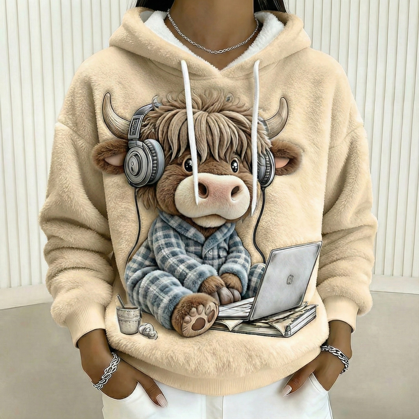 Cozy Highland Cow Hoodie