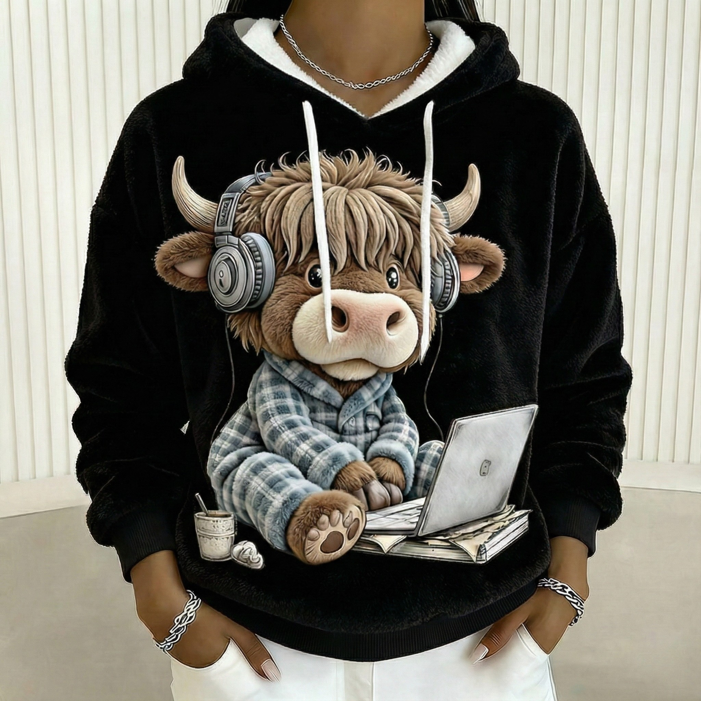 Cozy Highland Cow Hoodie
