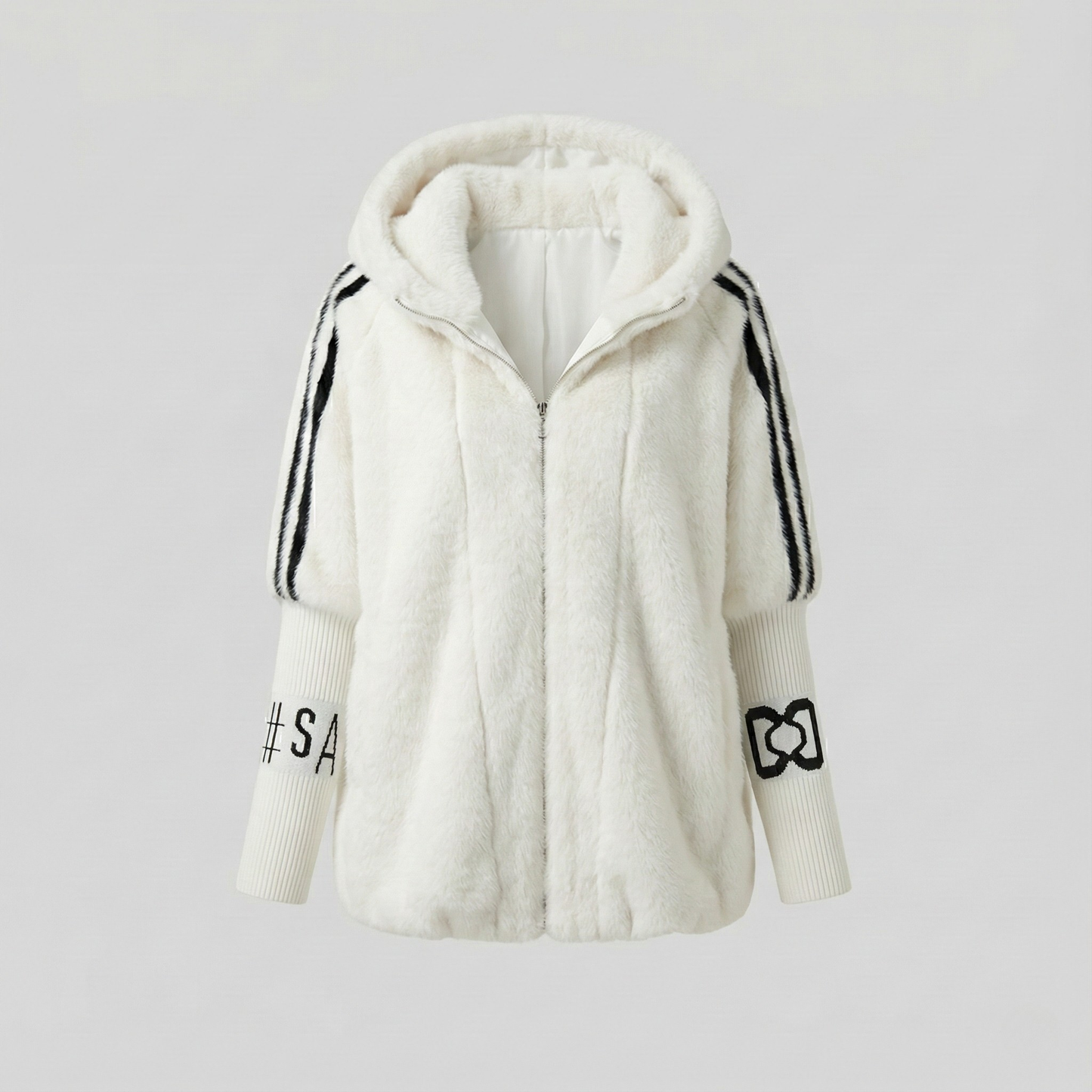Ciedera Faux Fur Hooded Zip Jacket