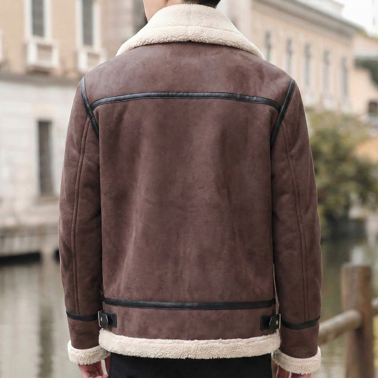 Fermo Shearling Lined Leather Jacket