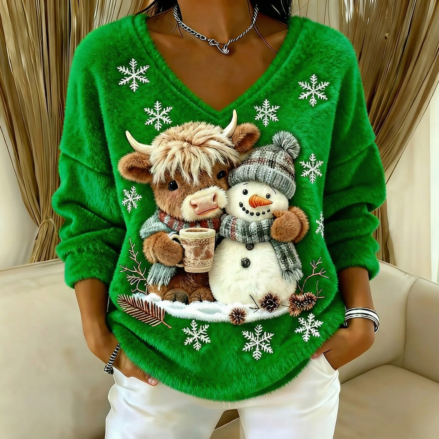 Christmas Fuzzy Friends Sweater
