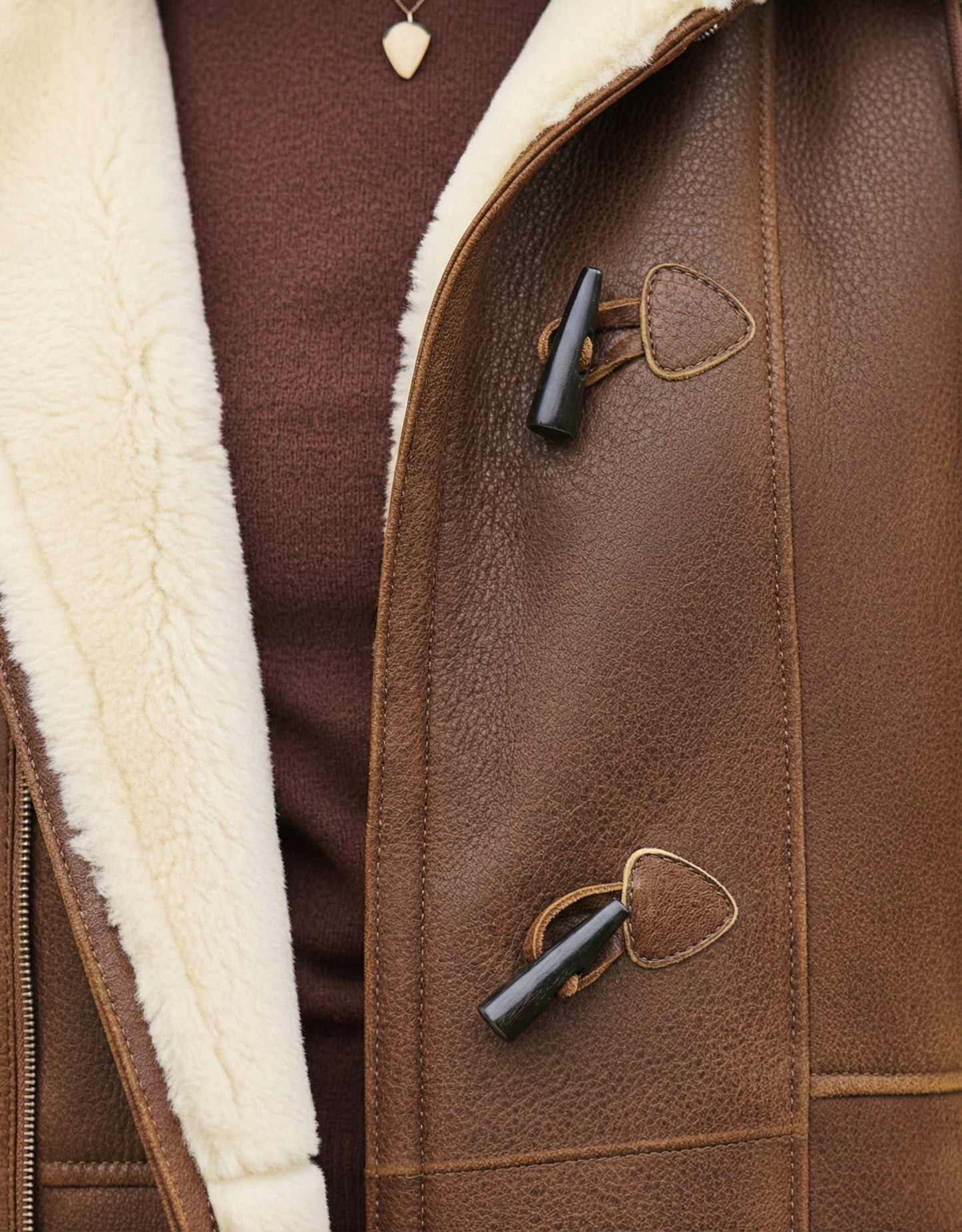 Ciedera Classic Faux Suede Toggle Coat