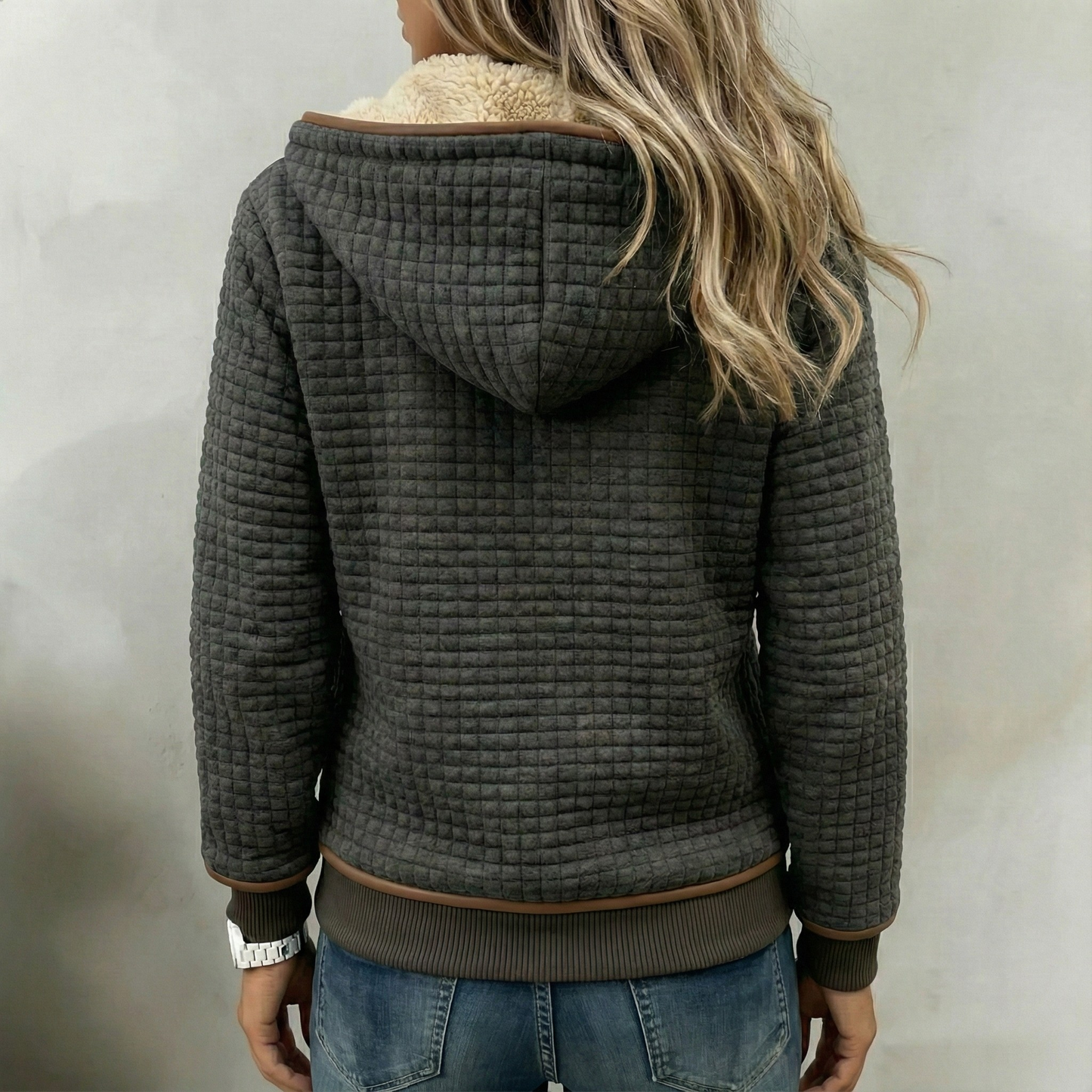 Ciedera Quilted Zip Cardigan