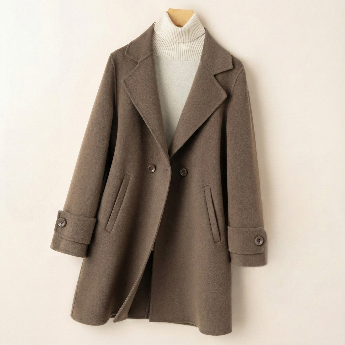 Carina Classic Wool Blend Tailored Coat