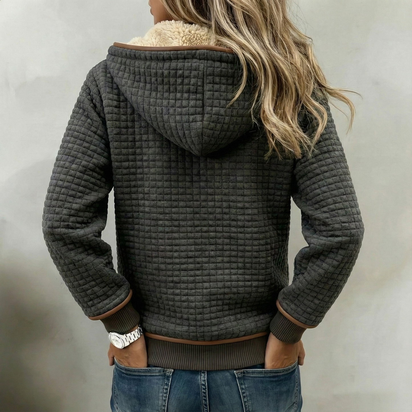 Ciedera Quilted Zip Cardigan