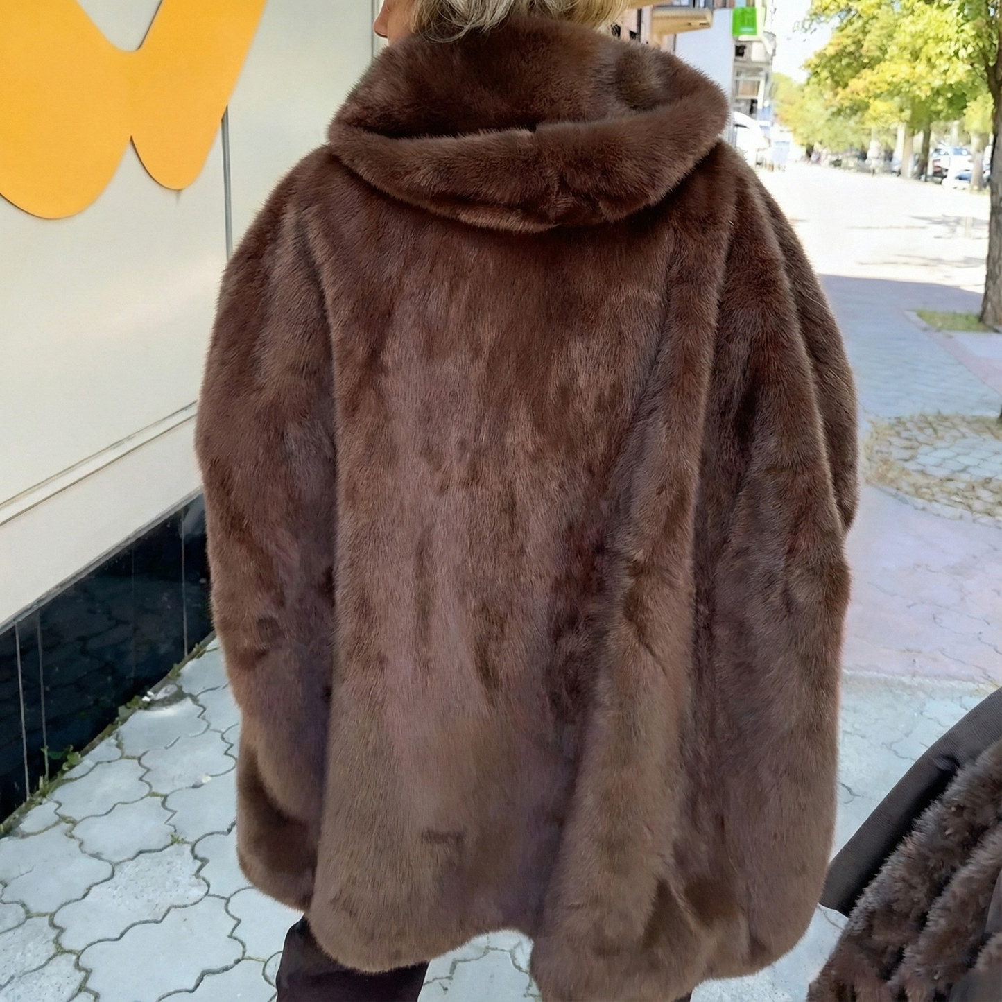 Ciedera Faux Fur Hooded Zip Jacket