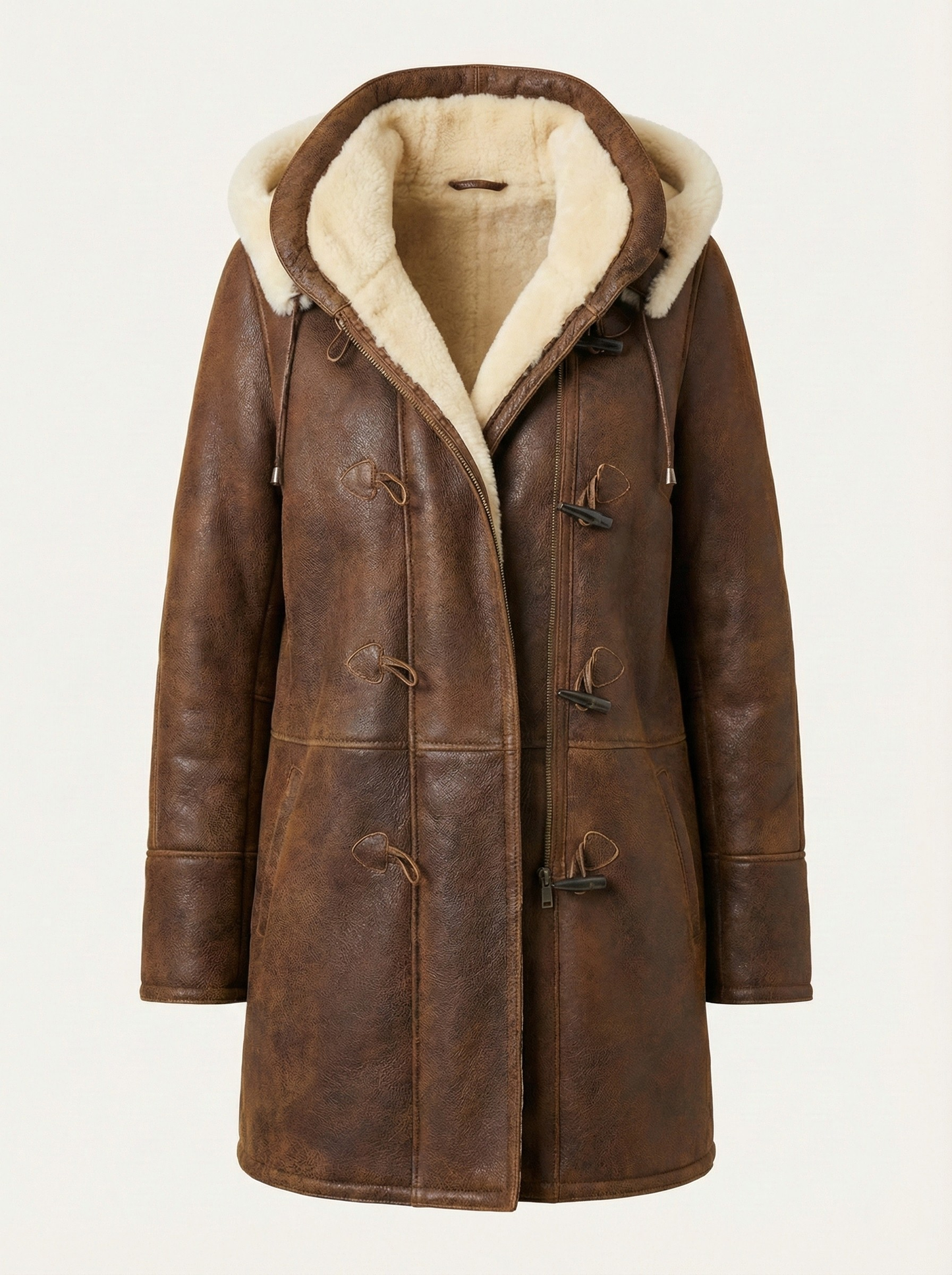 Ciedera Classic Faux Suede Toggle Coat