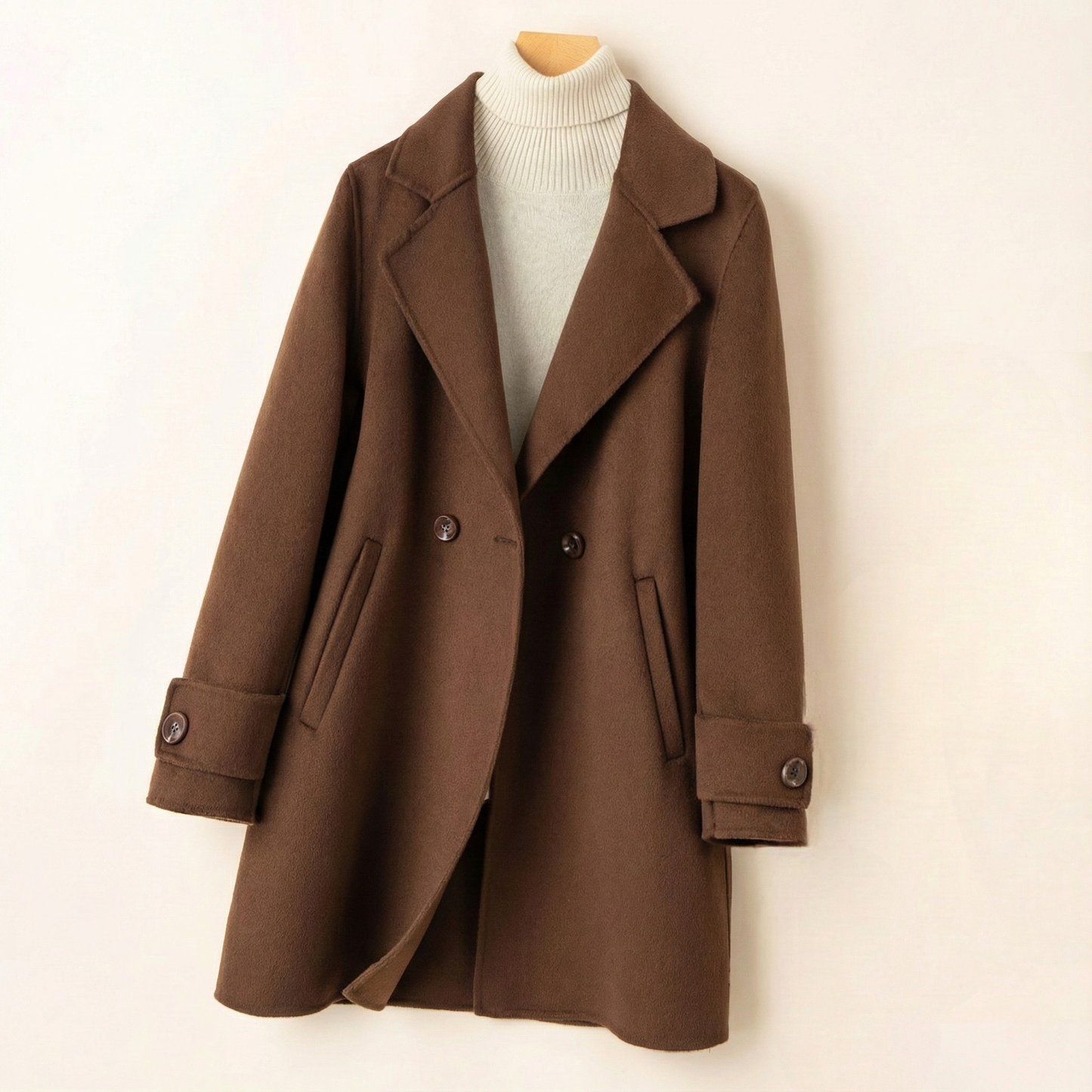 Carina Classic Wool Blend Tailored Coat
