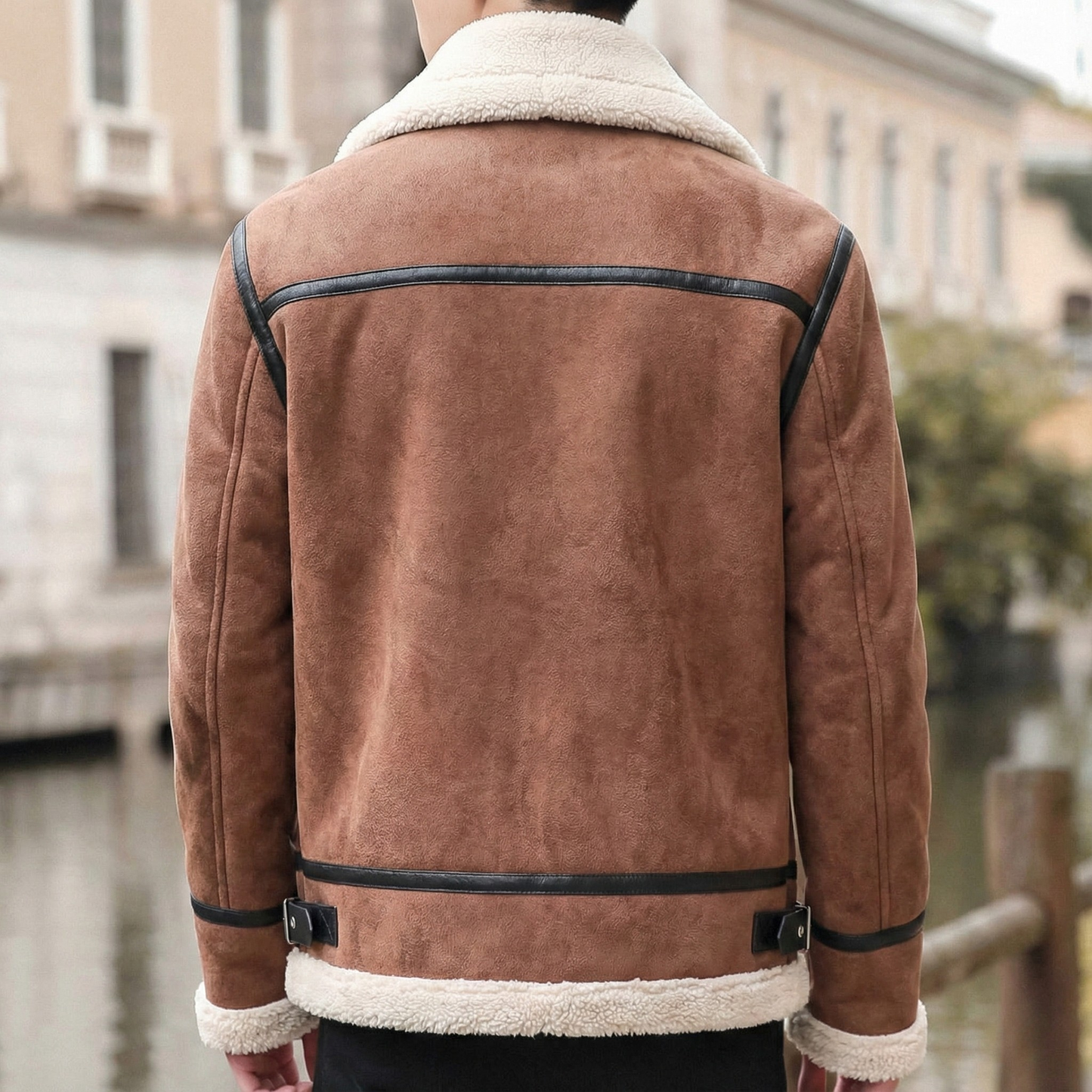 Fermo Shearling Lined Leather Jacket