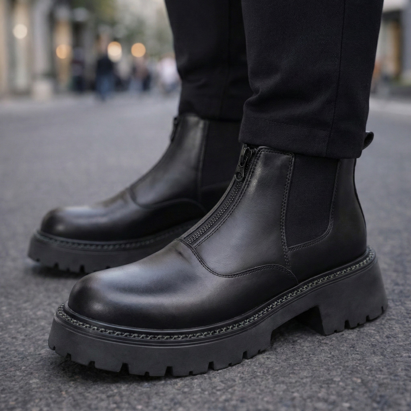 Veneto Leather Chelsea Boots