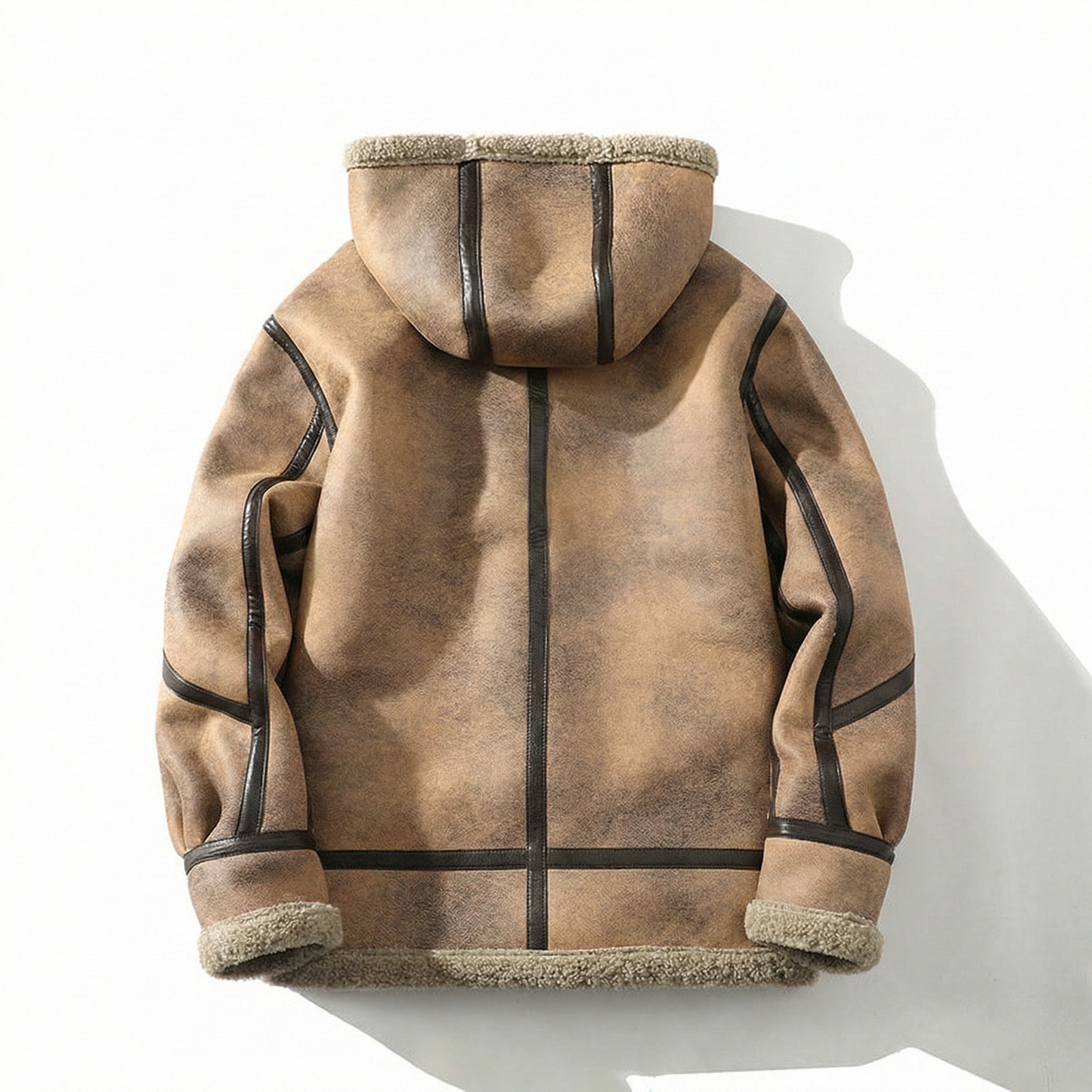 Noble Sherpa-Lined Aviator Hooded Jacket