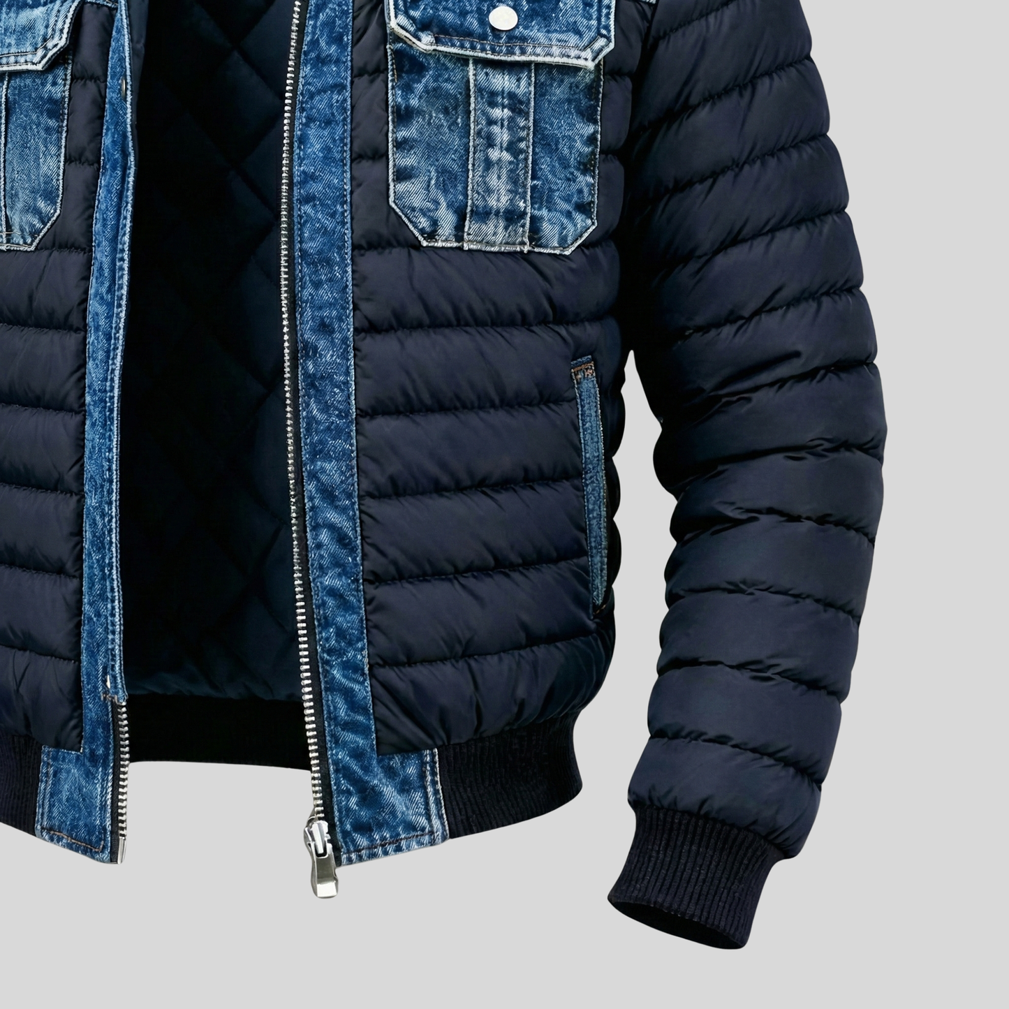 Ciedera Denim Hybrid Puffer Jacket